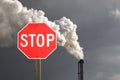 Stop Smokestack Pollution Royalty Free Stock Photo