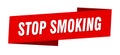 stop smoking banner template. stop smoking ribbon label.