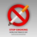 Stop smoking concept background, realistic style