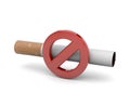 Stop Smoking Concept - 3D Royalty Free Stock Photo