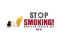 Stop Smoking. May 31st World No Tobacco Day. No Smoking Day Awareness. Poison of cigarette.