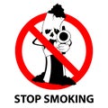 Stop smoking no tobacco day prohibition sign concept Royalty Free Stock Photo