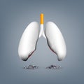 Stop smoking, World no tobacco day. Smoking is harmful to human organs.