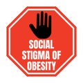 Stop social stigma of obesity symbol icon