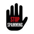 Stop spamming symbol icon Royalty Free Stock Photo