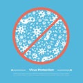 Stop spread of viruses, bacterias and germs. Royalty Free Stock Photo