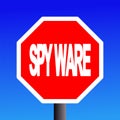 Stop spyware sign Royalty Free Stock Photo