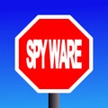 Stop spyware sign