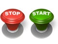 Stop and start button Royalty Free Stock Photo