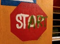 Stop Start Street Art Sign