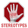 Stop stereotype conceptual illustration