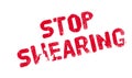 Stop Swearing rubber stamp