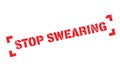 Stop Swearing rubber stamp