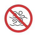 Stop Swimming race Isolated Vector icon which can easily modify or edit