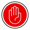 Stop Symbol red alert sign clipart