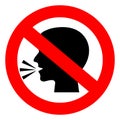 Stop talking vector sign