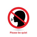 Stop talking vector sign Royalty Free Stock Photo