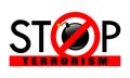 Stop terrorism banner