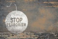 Stop terrorism sign Royalty Free Stock Photo