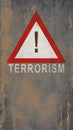 Stop terrorism sign Royalty Free Stock Photo