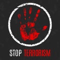 Stop terrorism sign Royalty Free Stock Photo