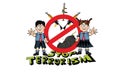 Stop Terrorism vector illustration