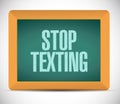 stop texting board sign concept illustration