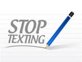 stop texting message sign concept