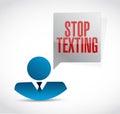 stop texting people sign concept illustration