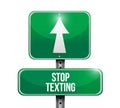 stop texting road sign concept illustration