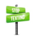 stop texting street sign concept