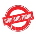 Stop And Think rubber stamp Royalty Free Stock Photo