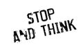 Stop And Think rubber stamp Royalty Free Stock Photo