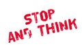 Stop And Think rubber stamp