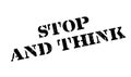 Stop And Think rubber stamp Royalty Free Stock Photo