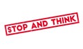 Stop And Think rubber stamp Royalty Free Stock Photo