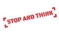 Stop And Think rubber stamp Royalty Free Stock Photo