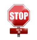 Stop, time for sep concept road sign