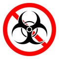 Stop toxic sign. Biohazard icon. Vector illustration