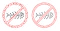 Stop Toxic Waste Icons - Vector Triangular Mesh