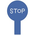 Stop traffic Isolated Vector icon which can easily modify or edit