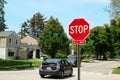 Stop Traffic Sign On Country Road Royalty Free Stock Photo