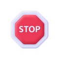 Stop traffic sign,traffic regulatory warning stop symbol.