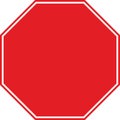 Stop traffic sign symbol no letters