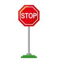 Stop traffic signal isolated icon Royalty Free Stock Photo