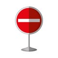 Stop traffic signal isolated icon Royalty Free Stock Photo