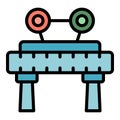 Stop train barrier icon vector flat