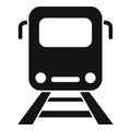 Stop train icon simple vector. Metro block