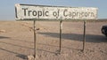 Stop by the tropic of Capricorn signboard