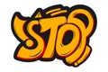 Stop typography vector and image Royalty Free Stock Photo